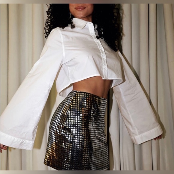 12th Tribe White Button Up Top - Picture 1 of 4